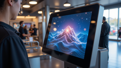 某主题公园智慧管理项目,显示园区鸟瞰图,智能排队系统,游客流量热力图,智能导览机器人,环境监测站点,应急响应系统,游客服务中心